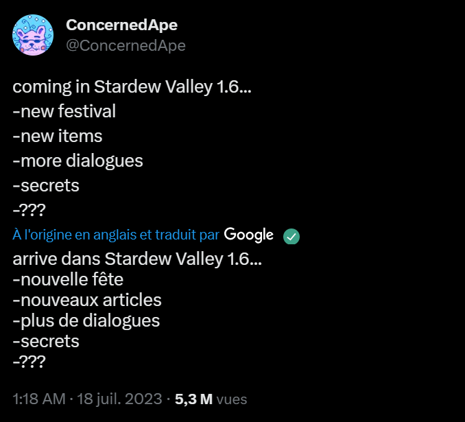 Capture d'écran stardew valley